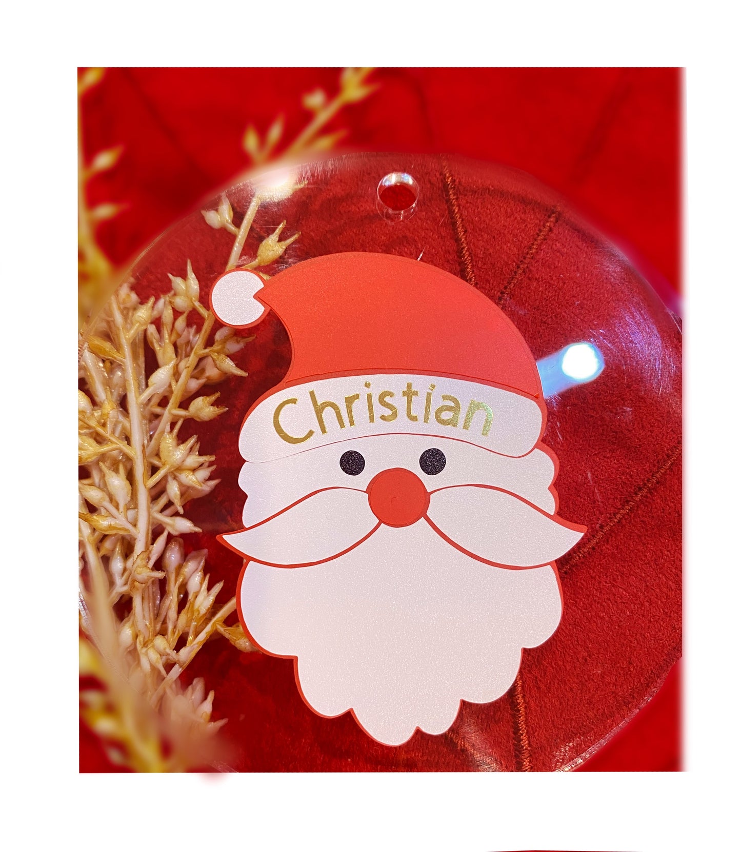 Personalized Santa ornament