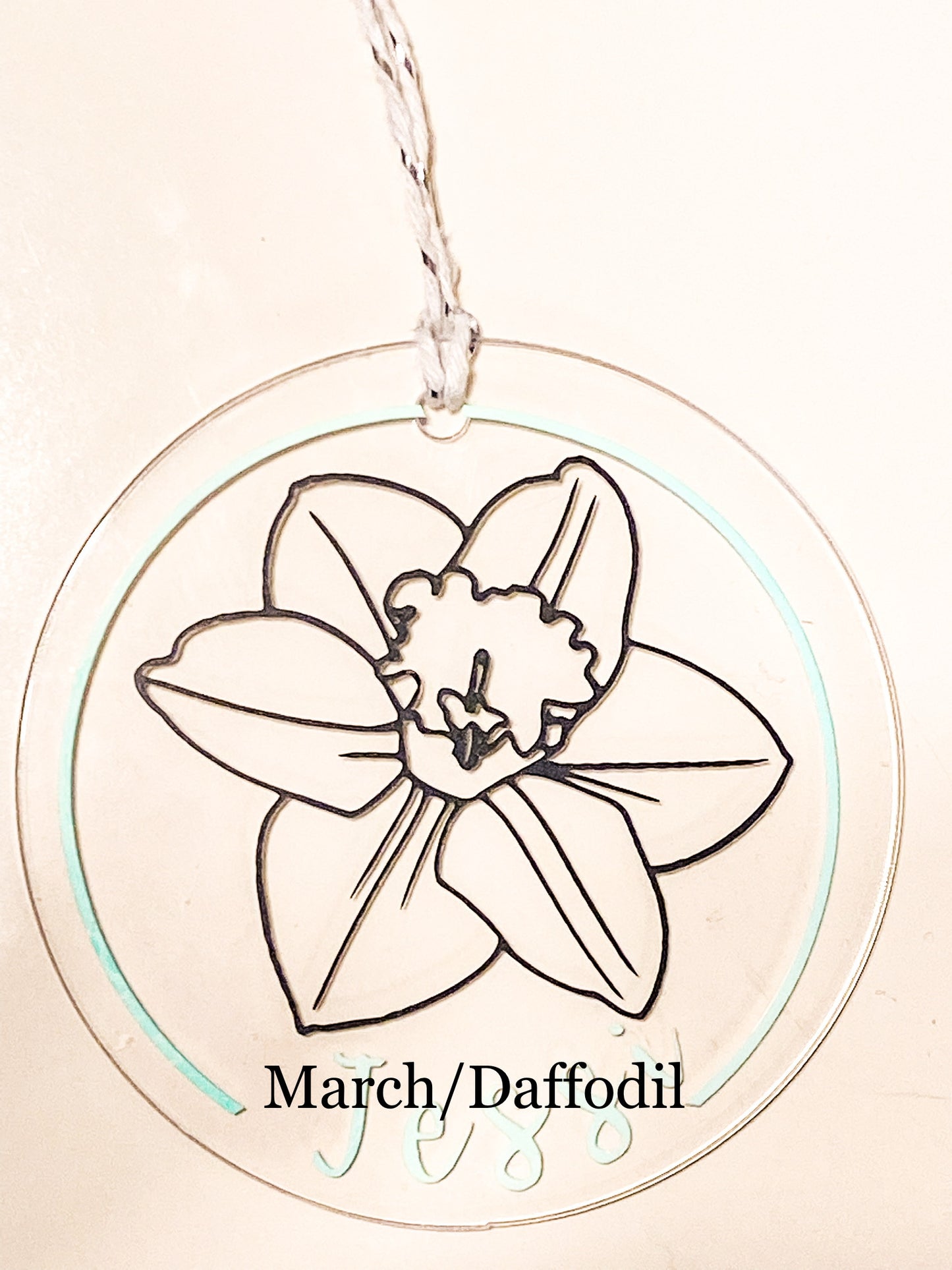 Custom Birth Flower Ornament